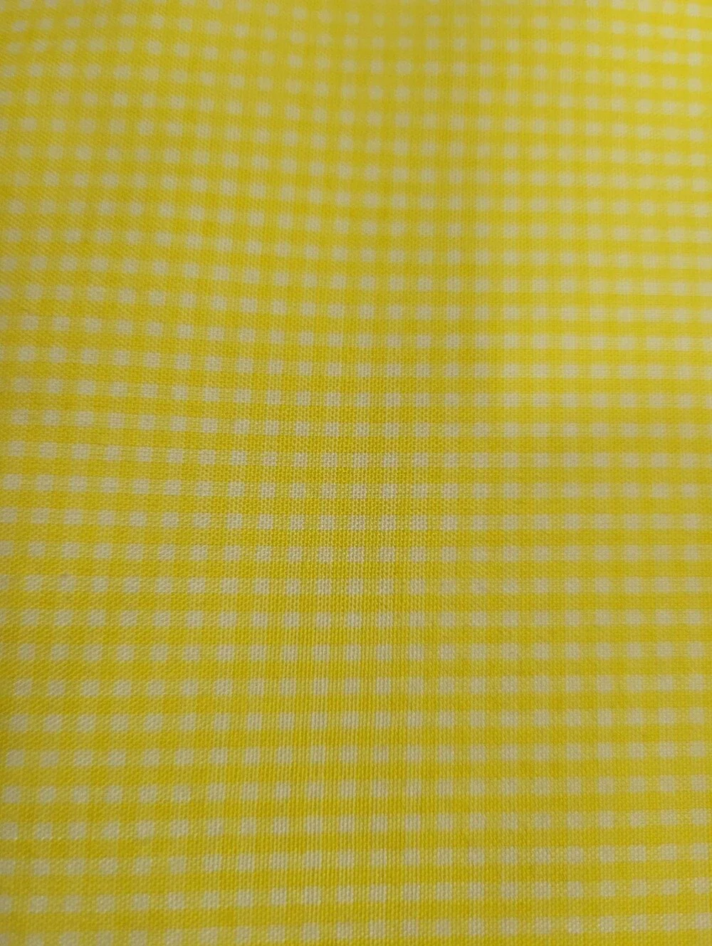 Yellow Check Sewing Fabric Unbranded 2 Yards (1141)